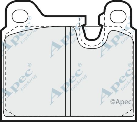 APEC BRAKING Комплект тормозных колодок, дисковый тормоз PAD623